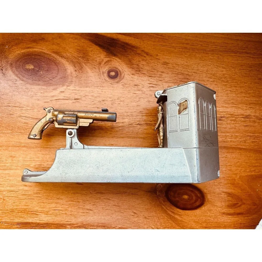 Vintage Wild West Bank Mechanical Coin Bank West Jefferson Ohio Detroit Mich USA